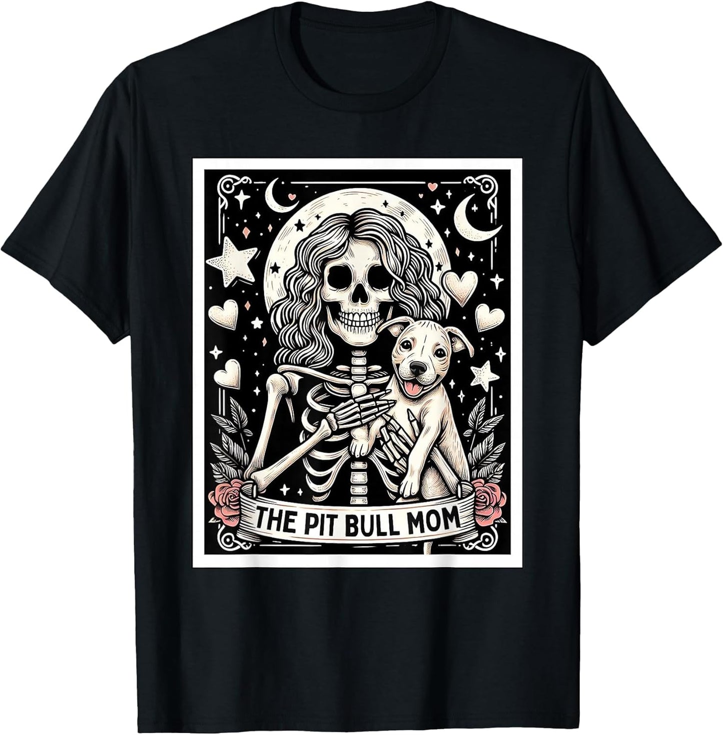 Pitbull Mom Tarot Card Cute Skeleton Pittie Mom Women Girls