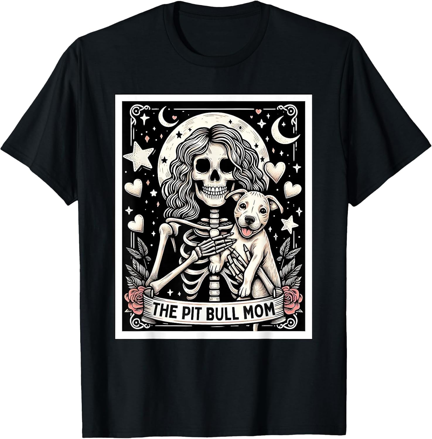 Pitbull Mom Tarot Card Cute Skeleton Pittie Mom Women Girls