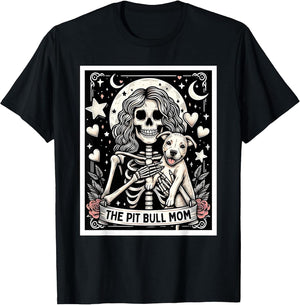 Pitbull Mom Tarot Card Cute Skeleton Pittie Mom Women Girls