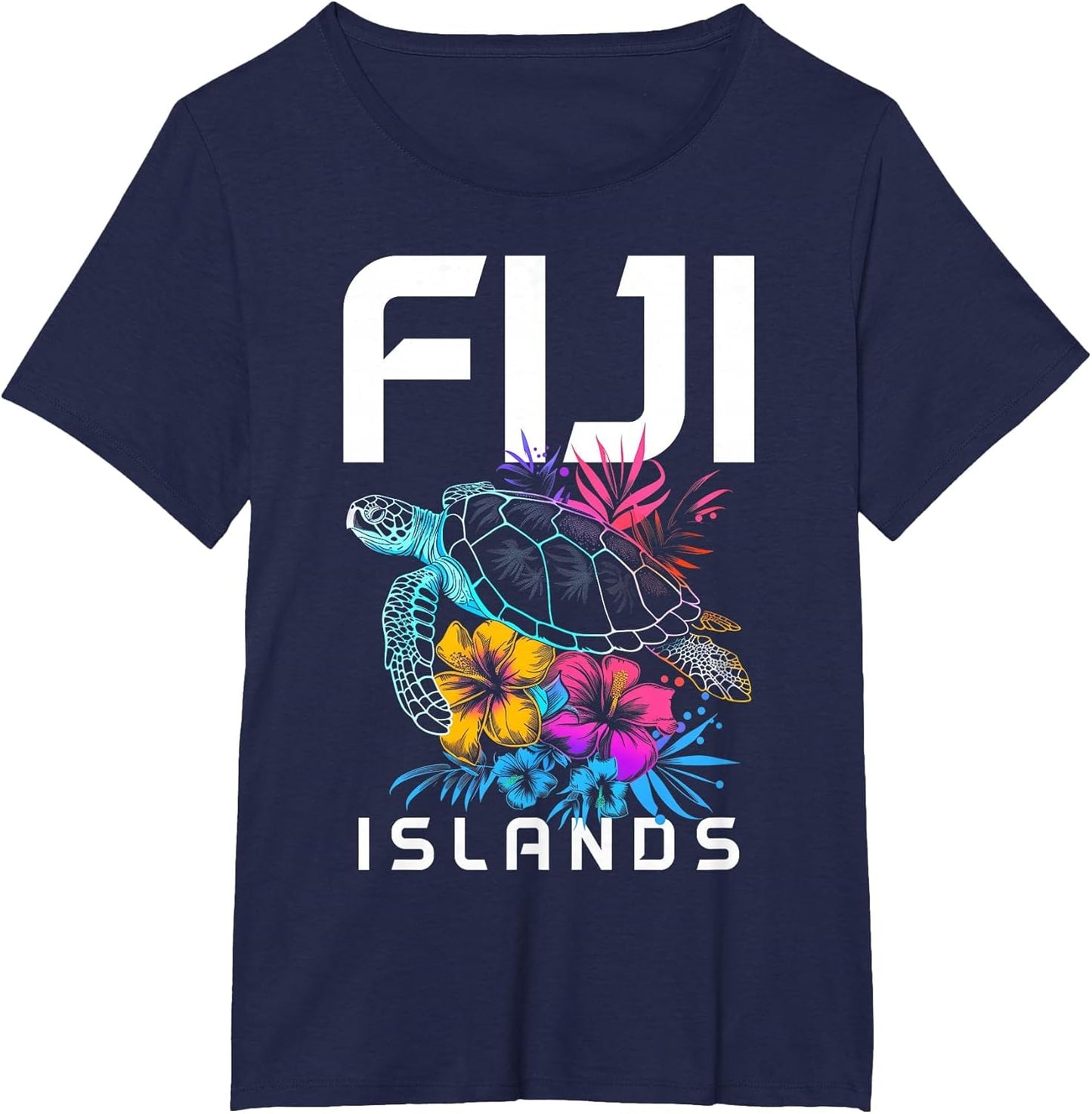 Fiji Islands Sea Turtle Flowers Scuba Diving Surfer Souvenir