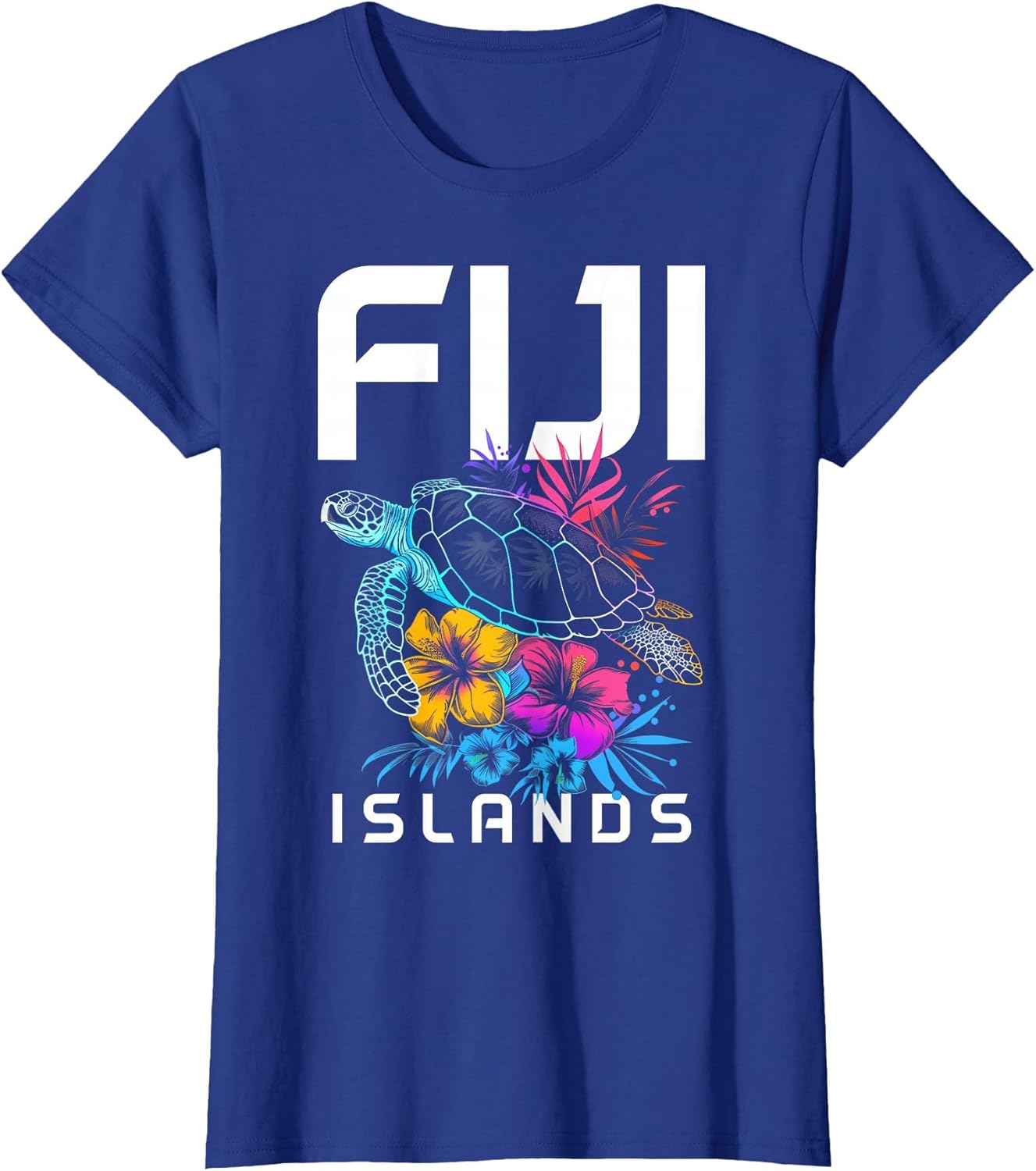 Fiji Islands Sea Turtle Flowers Scuba Diving Surfer Souvenir