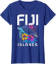 Fiji Islands Sea Turtle Flowers Scuba Diving Surfer Souvenir