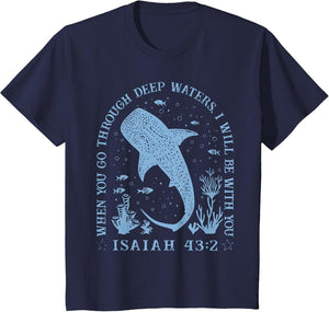 Isaiah 43:2 Beach Whale Shark Christian Jesus Ready to Press