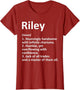 Riley Definition Personalized Name Funny Birthday Gift