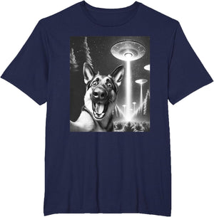Funny German Shepherd Alien UFO Taking a Selfie Dog Mom Dad