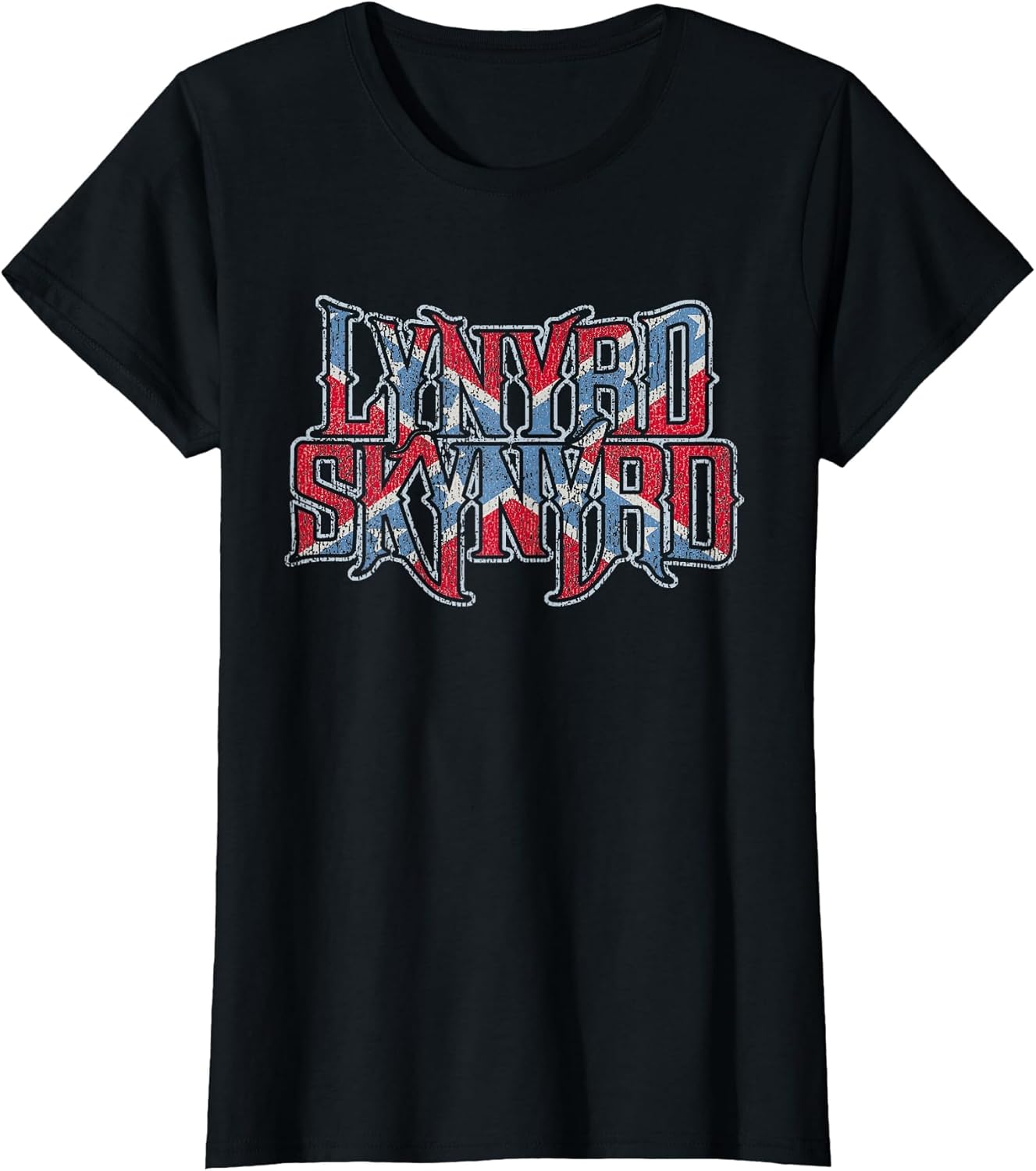 Lynyrd Skynyrd Vintage Logo Rock Biker US Flag Southern