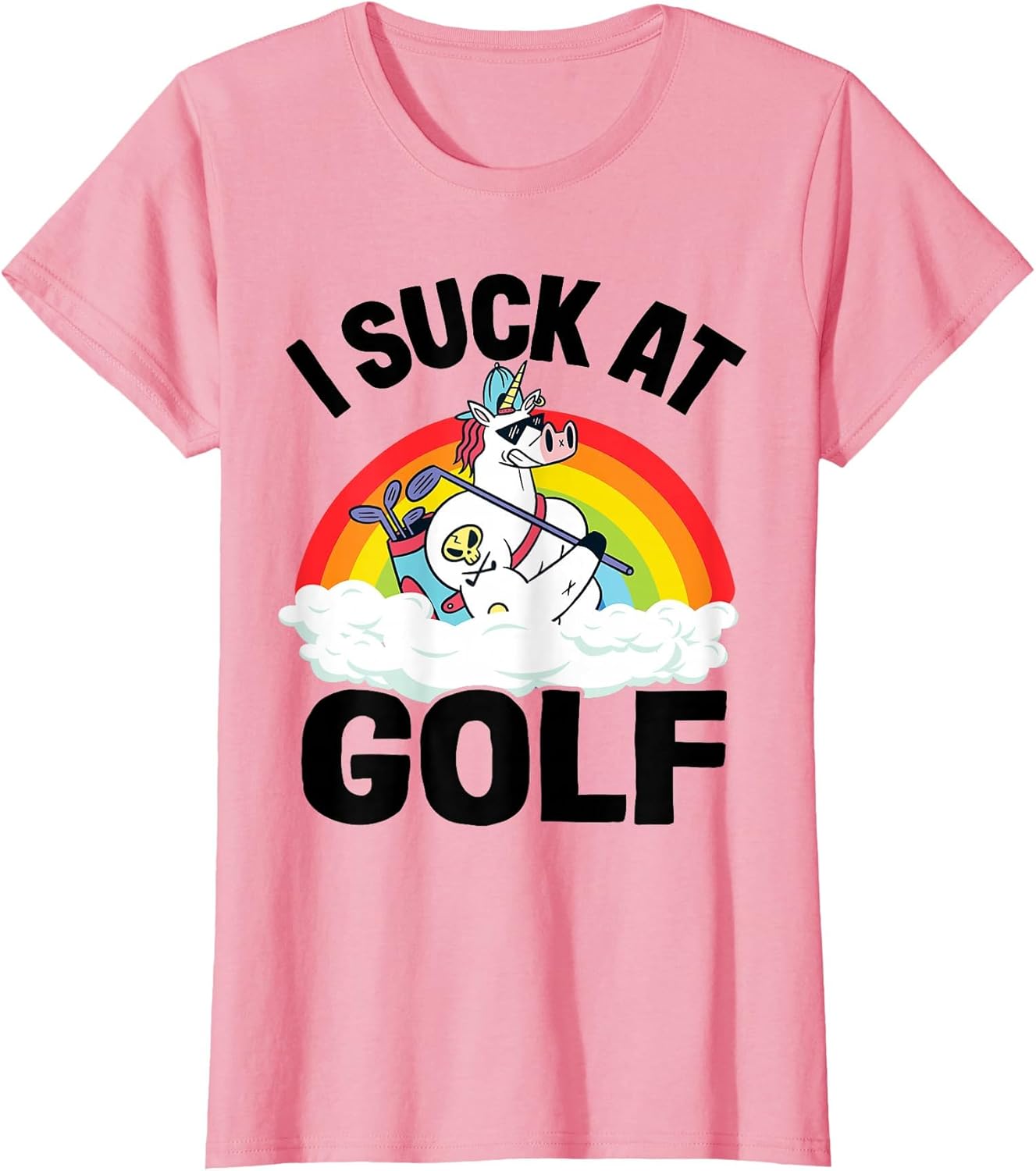 I Suck at Golf Funny Golf Loser Unicorn Sarcastic Golfing