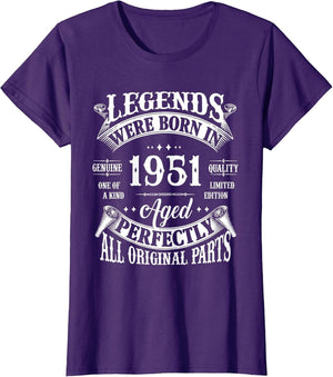 75th Birthday Shirt Vintage Born in 1951 75 Years Old B-Day