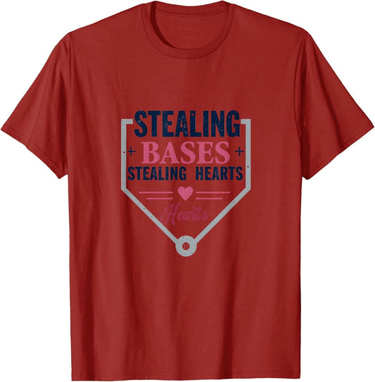 Stealing Bases Stealing Hearts Softball Design