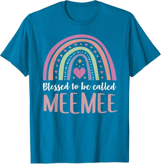 Meemee Shirt Grandma Women Mothers Day Blessed Meemee