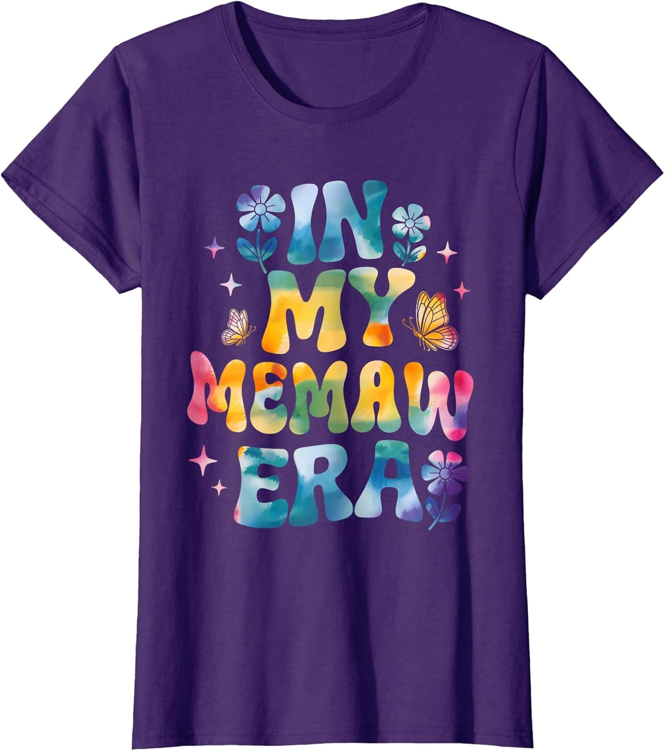 in My Memaw Era Retro Groovy Mothers Day Memaw Butterfly