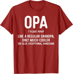 Opa Definition Shirt Like A Regular Grandpa Only Cooler