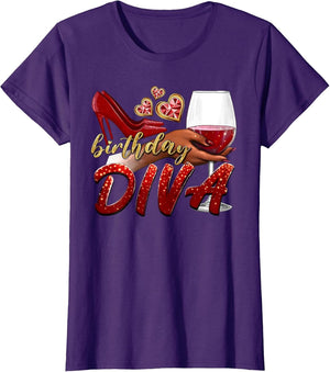 Funny Birthday Diva Happy Birthday Heels Shoes and Champagne