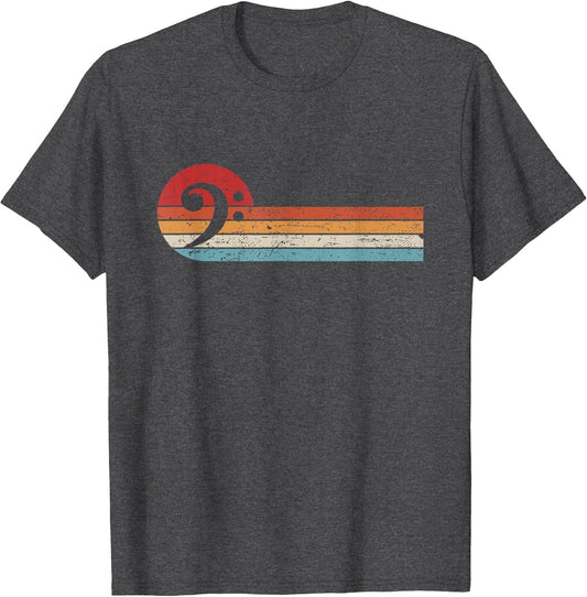 Bassist Bass Guitar Musician Retro Bass Clef