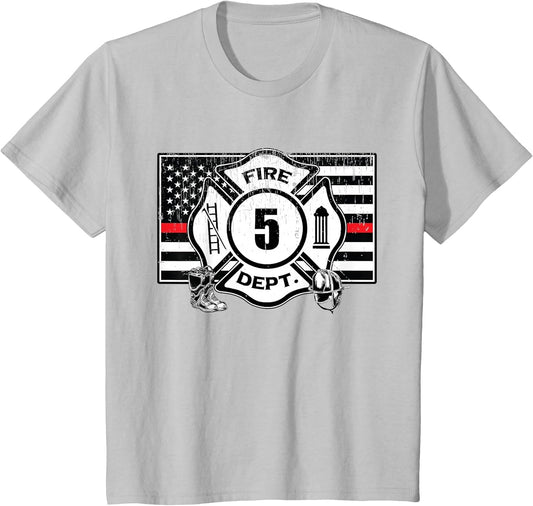 5th Birthday Firefighter Fire Truck 5 Year Old