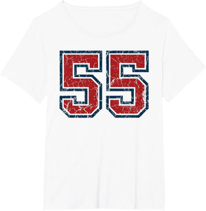 Red and Blue Sports Number 55 Jersey Uniform Player Fan