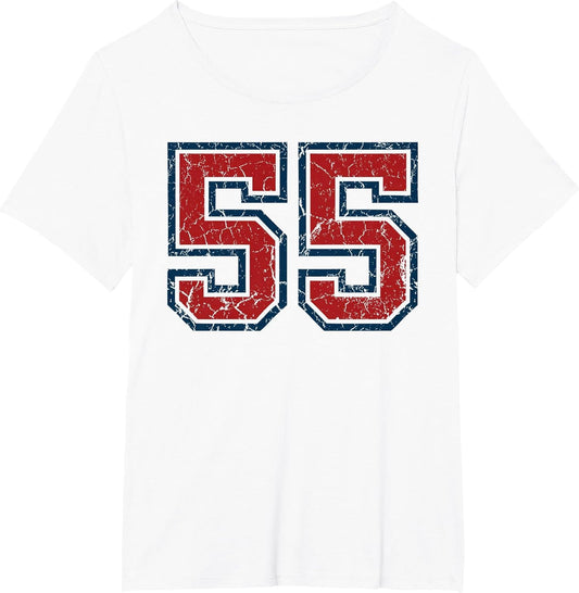 Red and Blue Sports Number 55 Jersey Uniform Player Fan