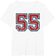 Red and Blue Sports Number 55 Jersey Uniform Player Fan