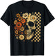 Floral Skull Grunge Retro Aesthetic Design