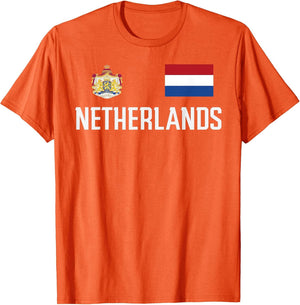 Netherlands Flag Football Soccer Fan Men Women Kids