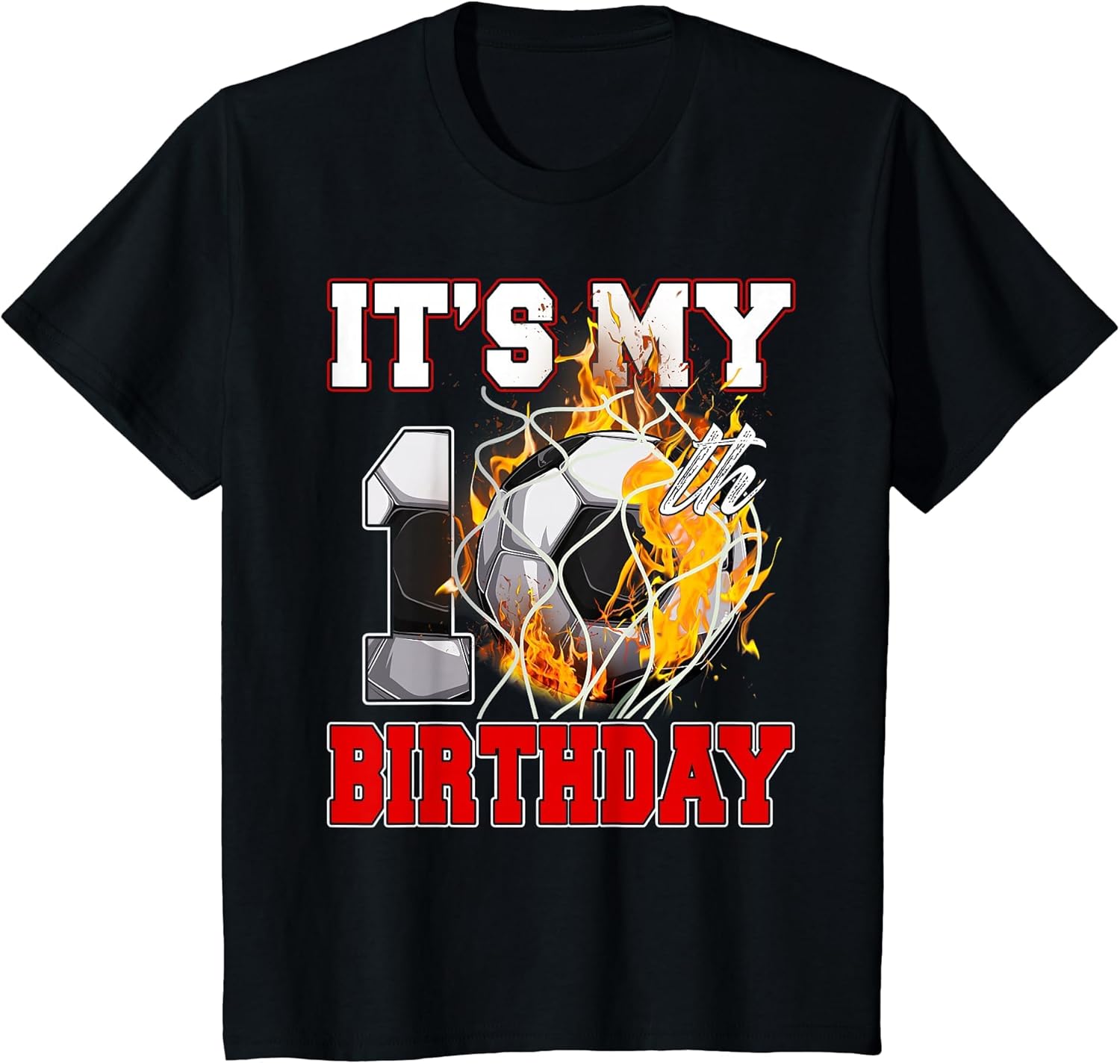 Funny It's My 10th Birthday 10 Years Old Soccer Ball Boys