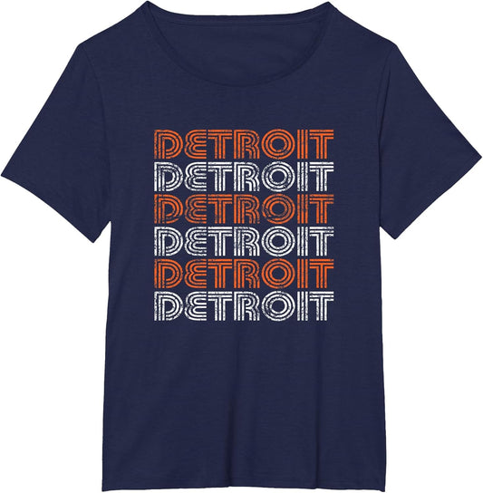 Detroit Michigan Retro Vintage Weathered