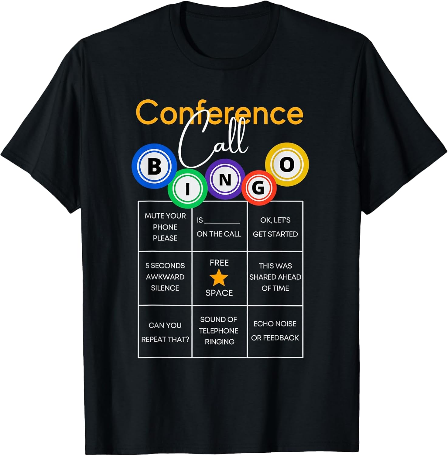 Bingo Conference Call Funny Work, Meetings from Home Lottery