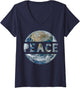 Women's World Peace On Earth Conscious Humanity Love & Kindness V-Neck