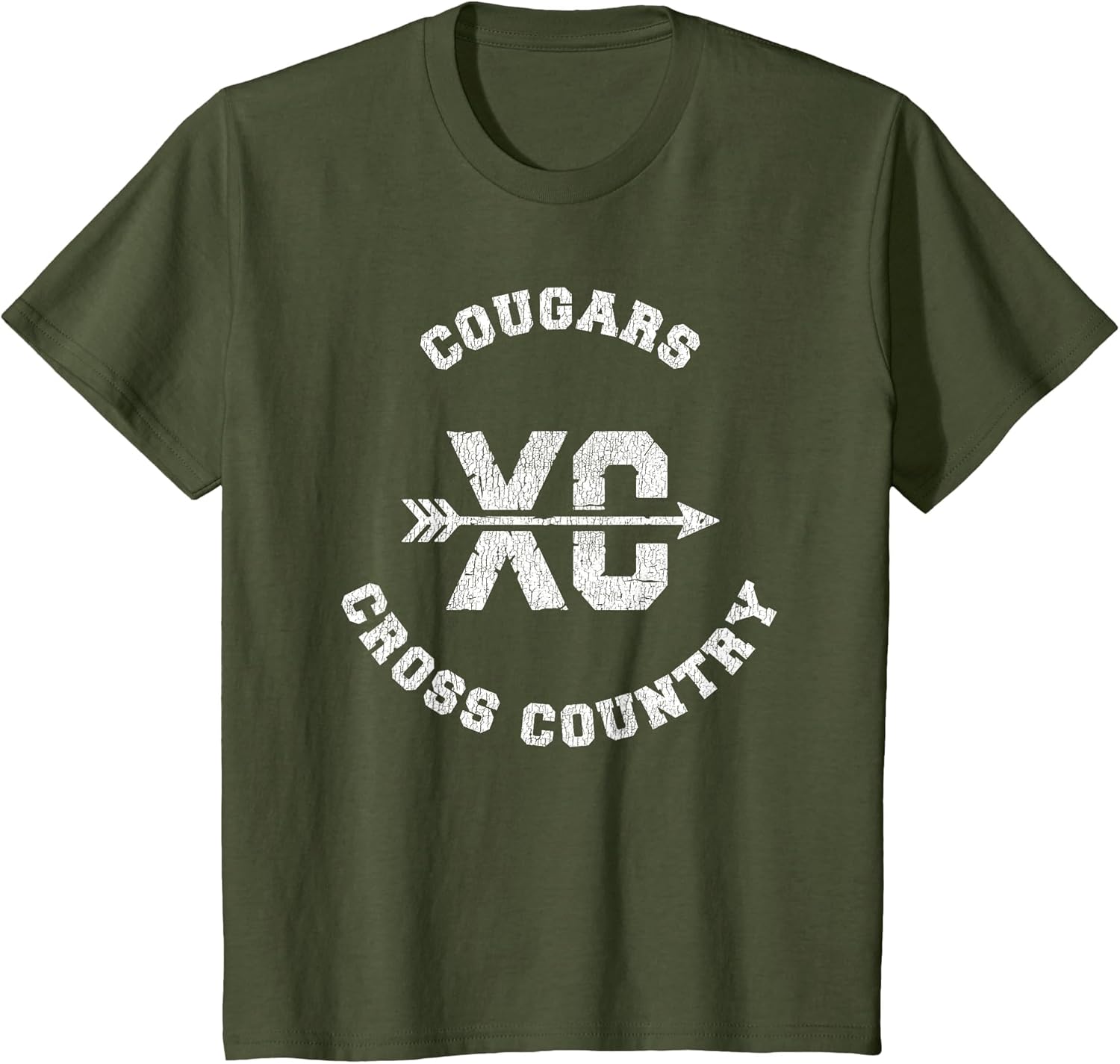 Cougars Cross Country Retro Distressed XC Running