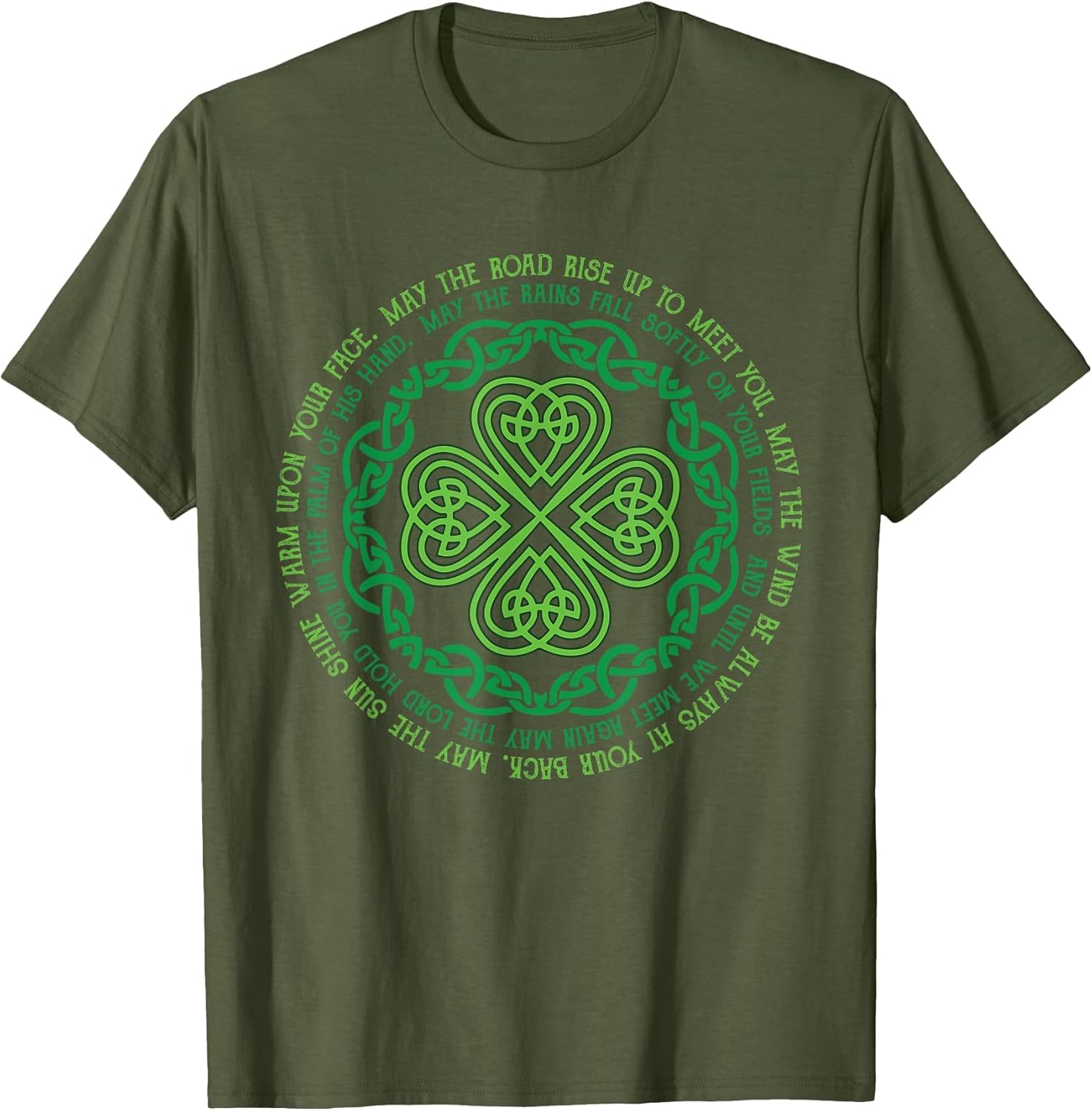 Irish Blessing Celtic Knot & 4-Leaf Clover Luck