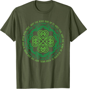 Irish Blessing Celtic Knot & 4-Leaf Clover Luck
