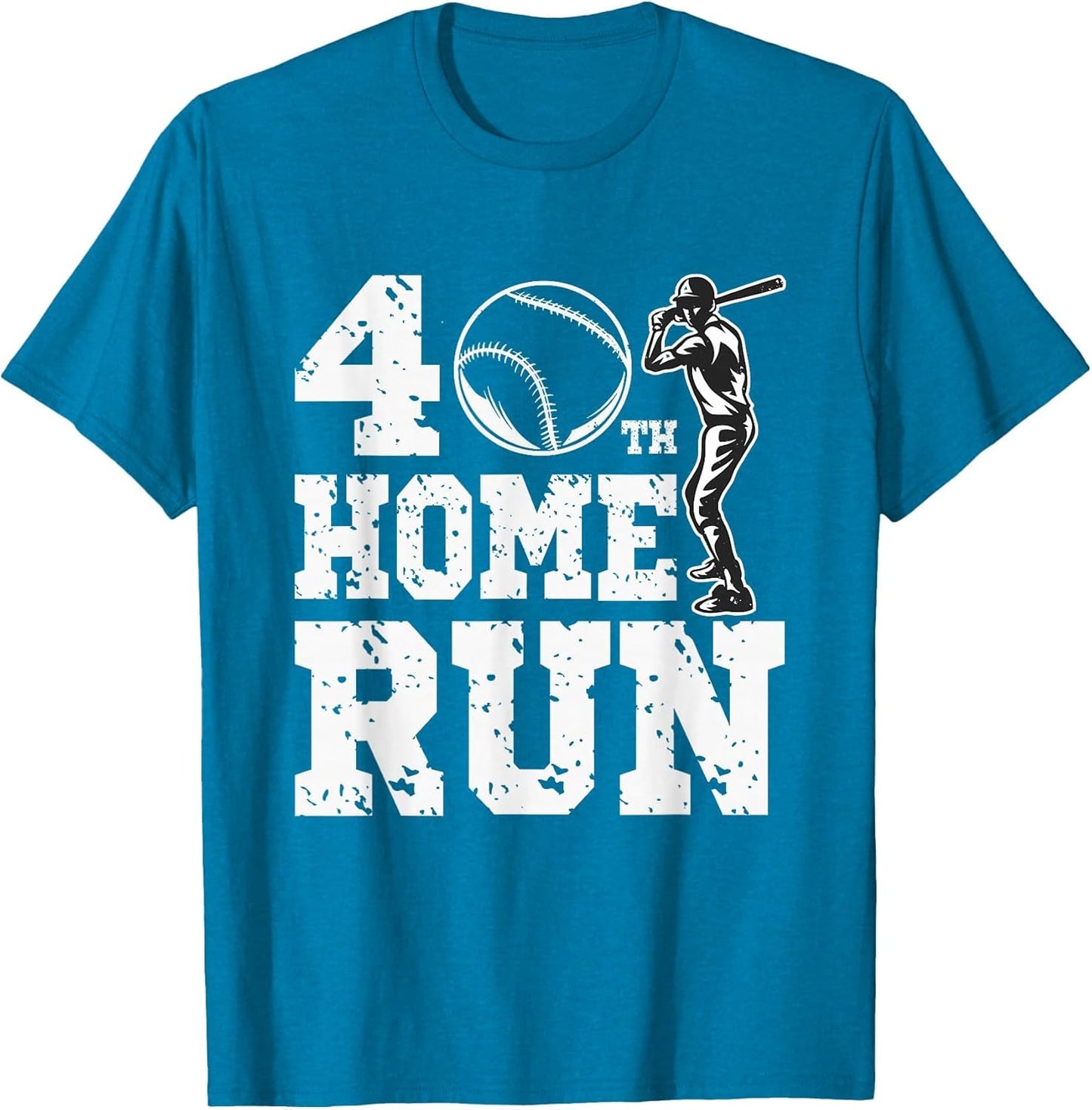 Funny Baseball 40th Home Run 40 Year Old 40th Birthday Shirt