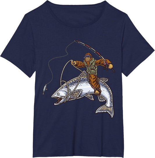 King Salmon Fishing Trout Hunting Bigfoot Fishermen