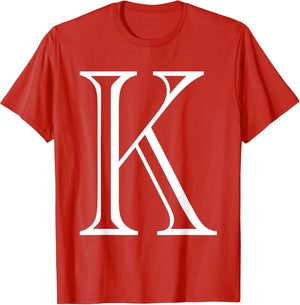 The Letter K Classic Style Capital Alphabet Monogram Initial