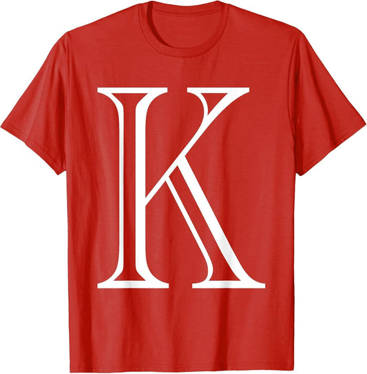 The Letter K Classic Style Capital Alphabet Monogram Initial