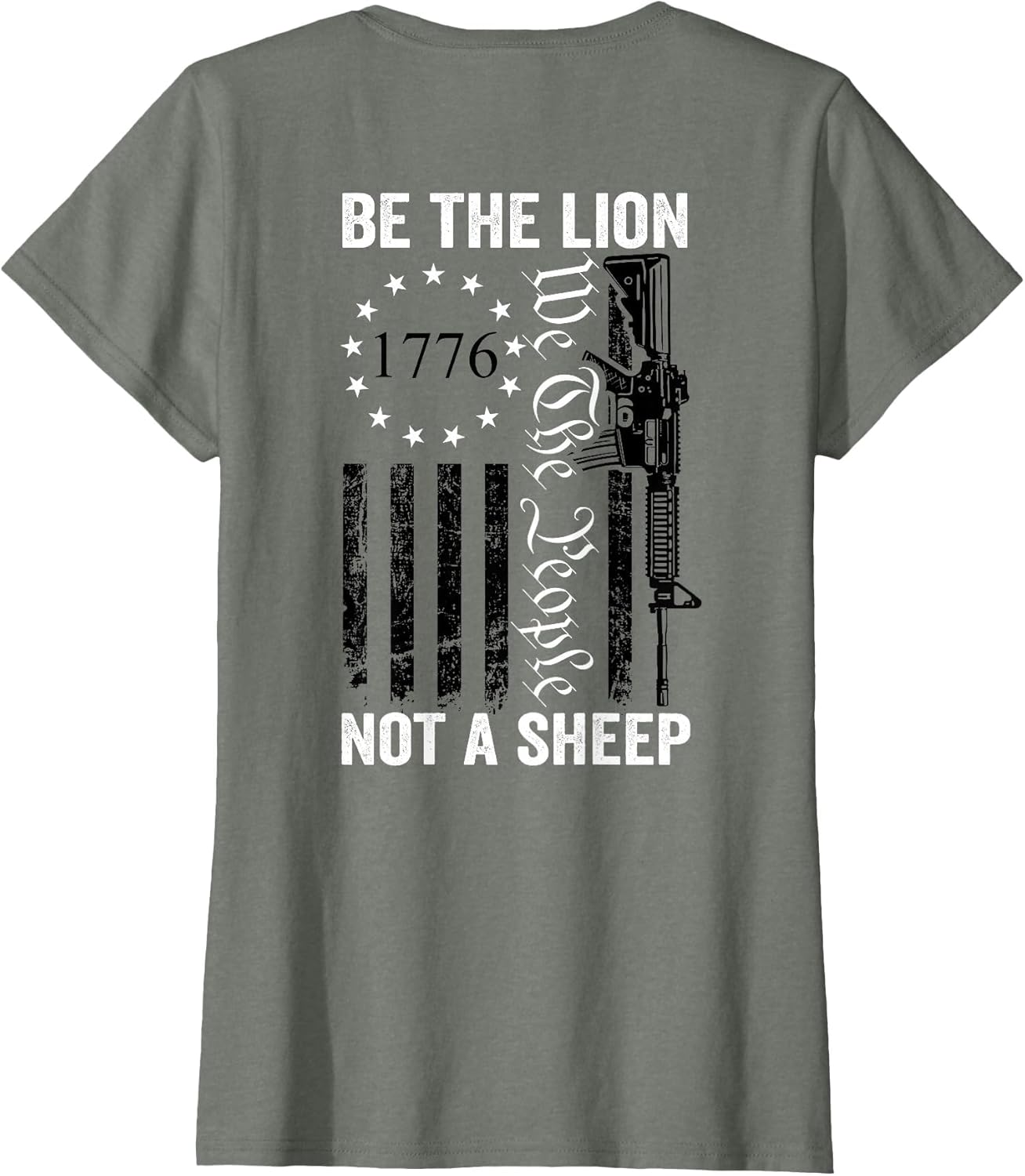 Be The Lion Not A Sheep - AR15 2nd Amendment Pro Gun (Back)