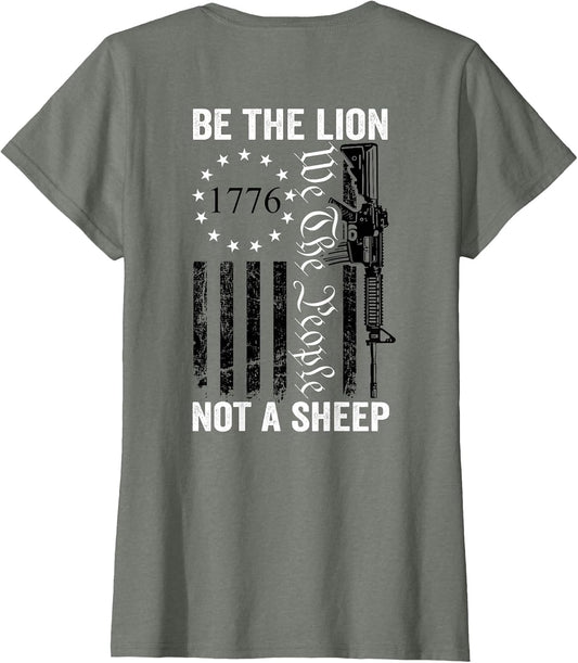 Be The Lion Not A Sheep - AR15 2nd Amendment Pro Gun (Back)