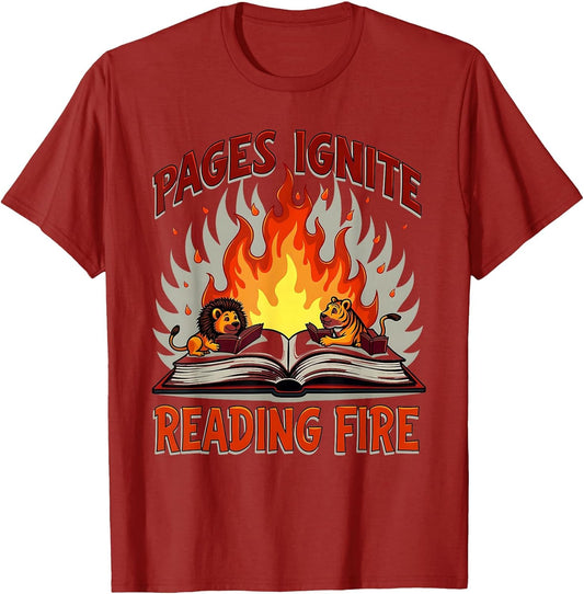 Pages Ignite Reading Fire Literary Design