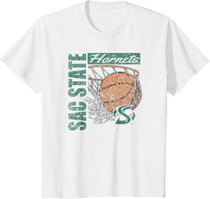 Sacramento State Hornets Vintage Basketball 90's White
