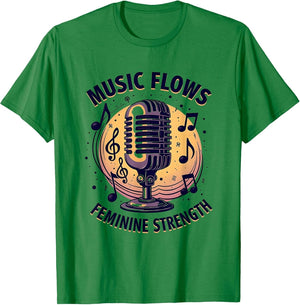 Music Flows Feminine Strength Band Design