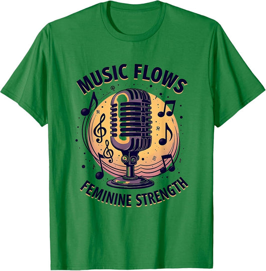 Music Flows Feminine Strength Band Design