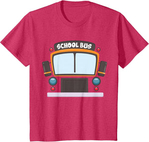 School Bus Costume Shirt Boys Girls Halloween Bus Driver Men