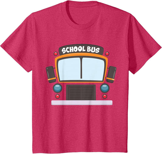 School Bus Costume Shirt Boys Girls Halloween Bus Driver Men
