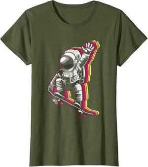 Skating Astronaut Skater Boy Outfit 80s Skateboard