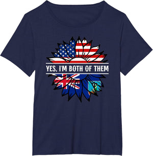Yes, I'm Both of Them Montserrat USA America Flag