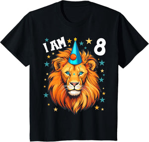 8 Years Old Boy and Girl Lions 8th Birthday Lion
