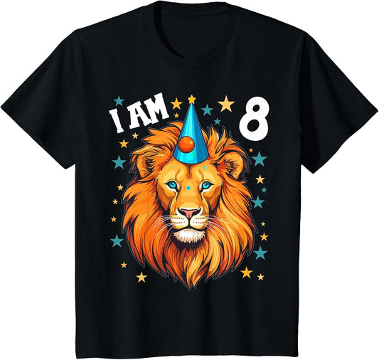 8 Years Old Boy and Girl Lions 8th Birthday Lion