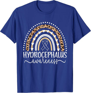 Wear Blue Hydrocephalus Awareness Leopard Rainbow