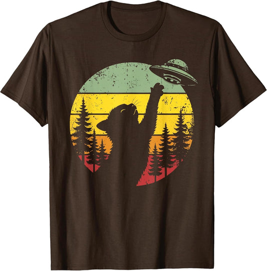 Cat UFO Shirt Alien Spaceship Funny Space Humor