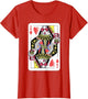 Queen of Hearts Funny Playing Card Shirt. Poker Costume Gift